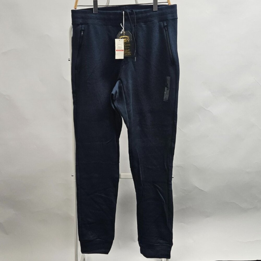 Indigo People Men's Slim Fit Fleece Sweat Pants Joggers Navy